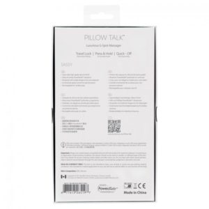 Pillow Talk Sassy G Spot Vibrator Pastel Pink Packaging Back