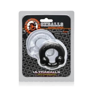 Oxballs Ultraballs Stretchy Cock Rings Set of 2 Clear Set Packaging