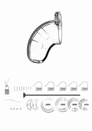 Mancage 3.5" Chastity Device with Silicone Urethal Sounding Model 15 Product Parts