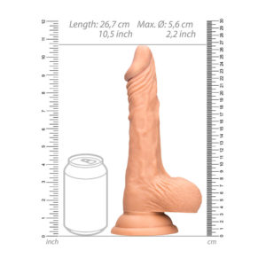 Real Rock Realistic Dildo With Balls 10 Inch Flesh Measurements