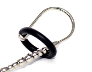 The Beaded Stainless Steel Urethral Stretcher with Glans Ring Ring