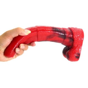 The Deer 10.8 Inch Silicone Dildo in Hand