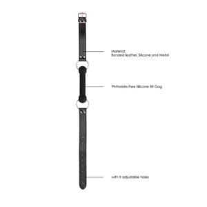 black and white silicone bit gag info