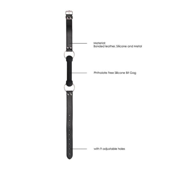 black and white silicone bit gag info