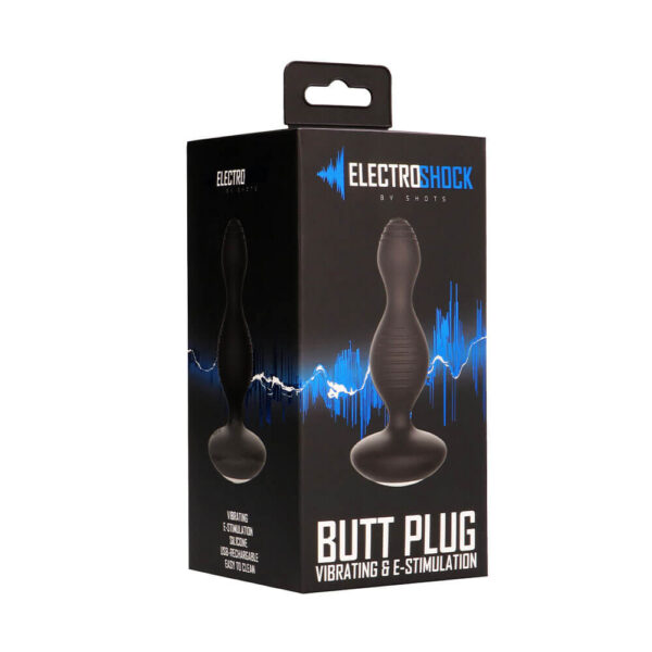 electroshock e-stimulation vibrating butt plug packaging
