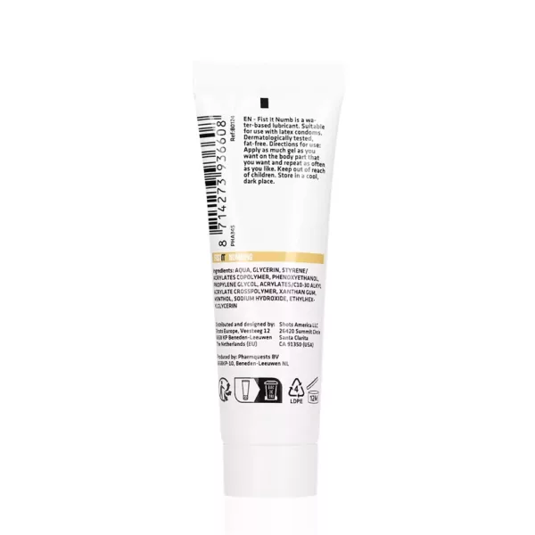 fist it numbing lubricant 25ml back