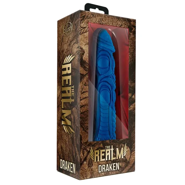 the realm draken lock on silicone dragon dildo packaging
