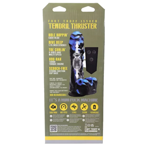 fort troff tendril thruster mini fuck machine packaging back