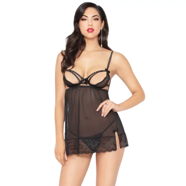 seven til midnight glitterati babydoll set stm10950 front