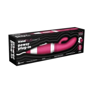 bodywand wand plus rabbit 8 power plugin-in vibrator packaging front