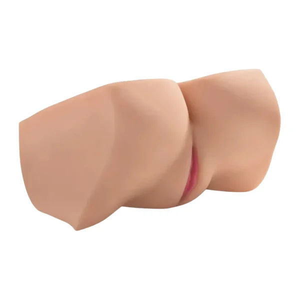The PDX Extreme Dirty Talk Interactive Bad Girl Masturbator is a skin-toned adult toy shaped like human anatomy, displayed in doggy style position on a white background.