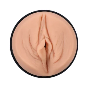 A close-up of the Doc Johnson Main Squeeze Sybil UltraSkyn Stroker orifice.