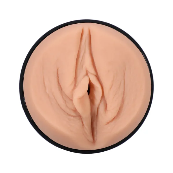 A close-up of the Doc Johnson Main Squeeze Sybil UltraSkyn Stroker orifice.