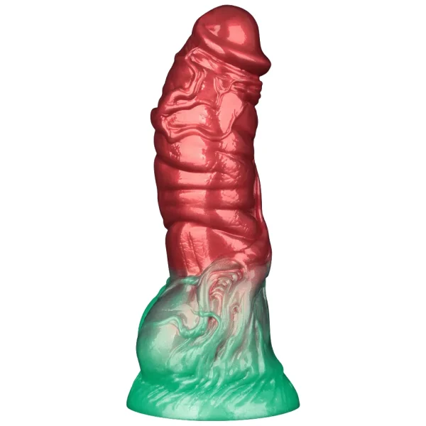Left side of the Aerosx 7.5 Inch Silicone Inflatable Fantasy Dildo.