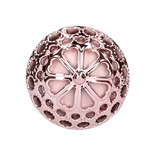 The Loveline Paris Collection Cherie G-Spot Vibe's base. Featuring heart-shaped cutouts and a central flower-like design, displayed against a white background.