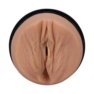 A close-up of the Doc Johnson Main Squeeze Skye Blue UltraSkyn Stroker.