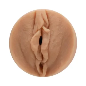 The Doc Johnson Main Squeeze Leo of Leolulu UltraSkyn Stroker is a flesh-toned stroker with realistic, textured, folded details at the centre that is a life-like mould from Leo.