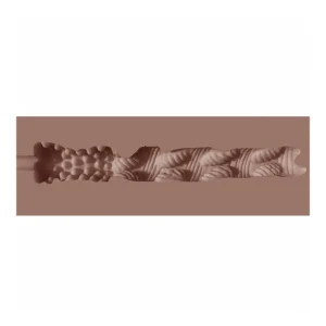 Cross-sectional view of a textured, cylindrical object with a wavy, ribbed, and nodular inner surface, shown against a plain background.