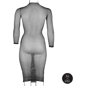 Le Desir Plus Size Long Dress Fishnet Structure and Turtle Neck - Image 10