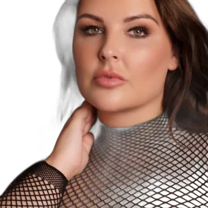 Le Desir Plus Size Long Dress Fishnet Structure and Turtle Neck - Image 8