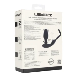 Levelz Dual Vibrating Prostate Stimulator with Cock and Ball Ring - Image 7