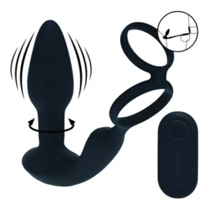 Levelz Dual Vibrating Prostate Stimulator with Cock and Ball Ring