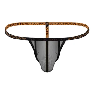 Sukrew Shadow Black Sheer G-String
